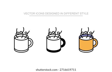 Quente Vetor de cacau design em ícone de estilo moderno e moderno