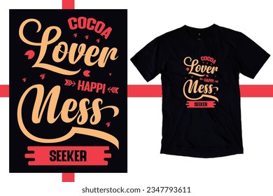 Hot cocoa vibes quote. Vector lettering for t shirt, poster, card. Merry Christmas concept with t-shirt mockup. design, illustration, vector, print, graphic, background, typography, art, vintage, 