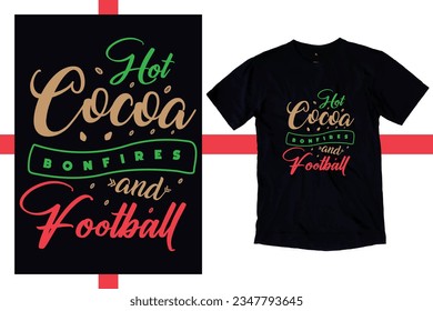 Hot cocoa vibes quote. Vector lettering for t shirt, poster, card. Merry Christmas concept with t-shirt mockup. design, illustration, vector, print, graphic, background, typography, art, vintage, 