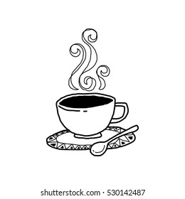 hot coffe doodle