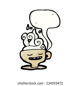 personaje de dibujos animados de café caliente