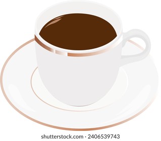 hot coffee cocoa cup and saucer