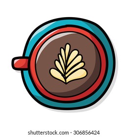 hot coffee color doodle