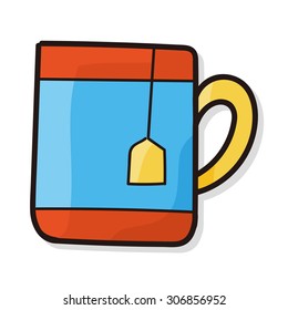 hot coffee color doodle