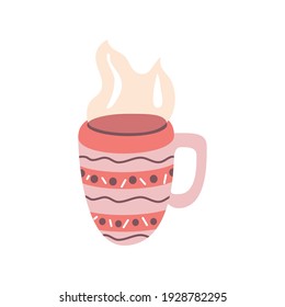 hot coffee cup beverage cartoon