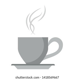 Hot coffee cup cartoon vector illustration graphic design