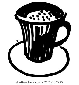 Copa de Café Caliente, Dibujo de una Copa de Café.