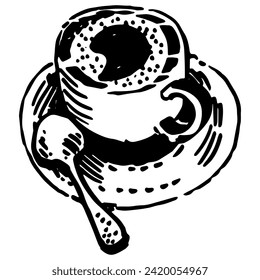 Copa de Café Caliente, Dibujo de una Copa de Café.