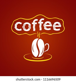hot coffee cup, hot drink or cafeteria icon, fresh steaming drink, a cup of coffee, coffee enjoy, hot cup coffee