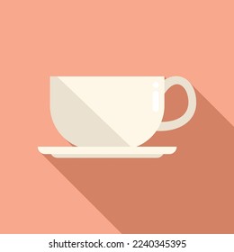 Icono de taza de café caliente vector plano. Nutrición dietética. Estilo de vida activo