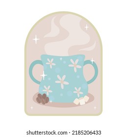 hot coffee cup icon isolated