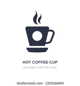 hot coffee cup icon on white background. Simple element illustration from Food concept. hot coffee cup icon symbol design.