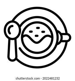 Hot coffee cup icon outline vector. Cafe mug. Espresso morning