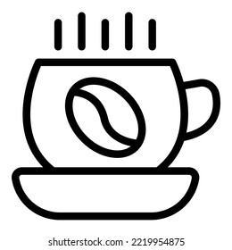 Hot Coffee Cup Icon Outline Vector. Chocolate Fountain. Melt Food