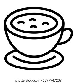 Hot coffee cup icon outline vector. Cezve pot. Kitchen drink