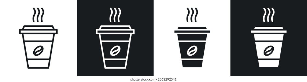 Hot coffee cup icon pack for app and website ui designs.