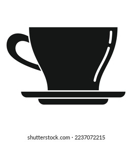 Hot coffee cup icon simple vector. Break cafe. Espresso morning