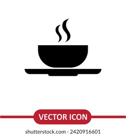 Hot coffee cup icon simple flat illustration on white background..eps