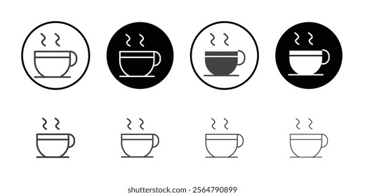 Hot coffee cup icon simple vector symbol