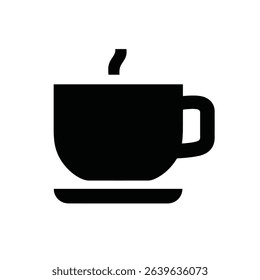 Hot coffee cup icon simple design beverage mug
