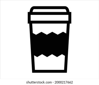 Vector de símbolo de la copa de café caliente