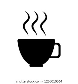 Hot coffee cup icon, tea cup vector illustration design