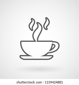 Hot coffee cup icon, vector, illustration, eps file