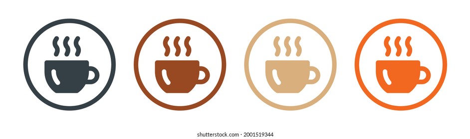 Hot Café Tasse Symbol, Vektorgrafik.