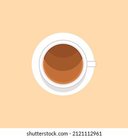 Hot coffee cup icon- vector illustration. Coffee cup logo.