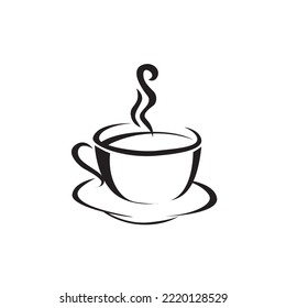 A hot Coffee cup icon. Vector illustration.