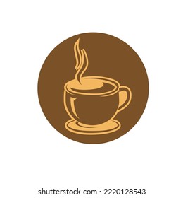A hot Coffee cup icon. Vector illustration.