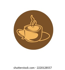 A hot Coffee cup icon. Vector illustration.