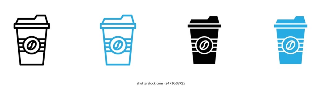Heißer Kaffeetasse Icon Vektorgrafik Set Kollektion für Web