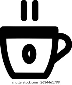 Hot Coffee Cup Icon Vector Graphic