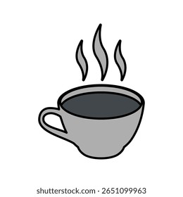 ilustração de vetor de ícone de xícara de café quente