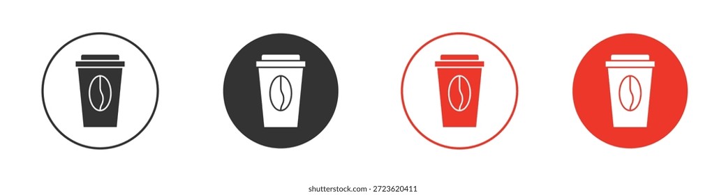Icono caliente de la taza de café. Diseño del Vector del Web