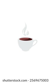 hot coffee cup icon without background