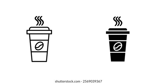 Hot coffee cup icons vector graphic pack