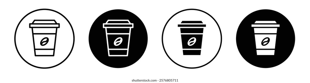 Hot coffee cup icons vector pack for web designs