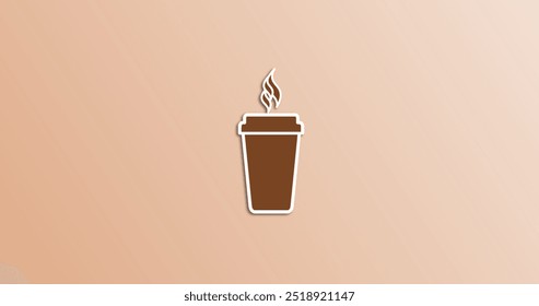 Diseño de ilustración de taza de café caliente