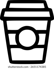 Hot Coffee Cup Line Art (Arte de Linha de Cálice Quente)