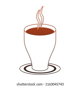 Hot coffee cup red lines