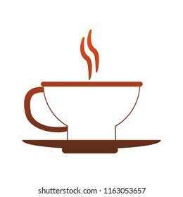 Hot coffee cup red lines