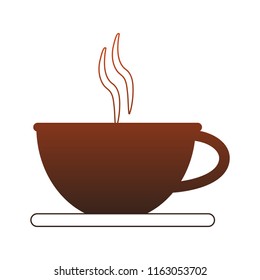 Hot coffee cup red lines