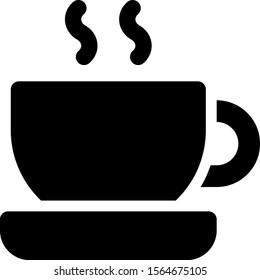 Hot coffee cup with saucer isolated on a white background