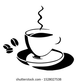 hot coffee cup vector art