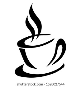 hot coffee cup vector art