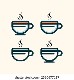 Arte vectorial de taza de café caliente, iconos y gráficos con Smoke. PNG-EPS