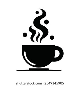 hot coffee cup vector art illustration