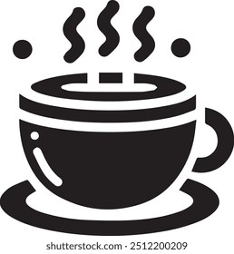 Vector Ilustración de estilo de Vector de icono de taza de café caliente